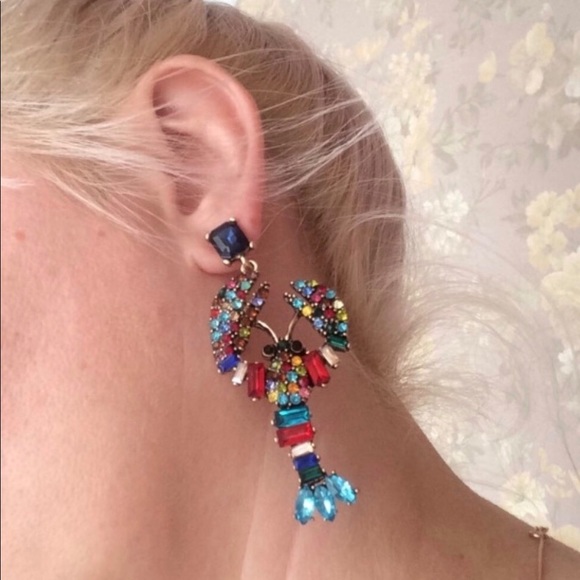 Jewelry Lobster Rhinestone Crystal Earrings 3 Poshmark